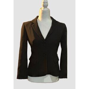Hobbs London Blazer Jacket Womens Size 4 Black Two Button Classic Career